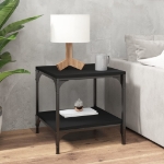 Tavolini 2pz Nero 40x40x40 cm in Legno Multistrato