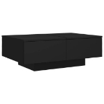 Tavolino da Salotto Nero 90x60x31 cm in Legno Multistrato