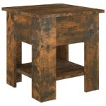 Tavolino da Salotto Rovere Fumo 40x40x42 cm Legno Multistrato