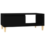 Tavolino da Salotto Nero 90x50x36,5 cm in Legno Multistrato