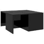 Tavolini Salotto 4pz Nero Lucido 33x33x33 cm Legno Multistrato