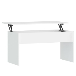 Tavolino da Salotto Bianco 102x50,5x52,5cm in Legno Multistrato