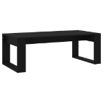 Tavolino da Salotto Nero 102x50x35 cm in Legno Multistrato