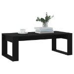 Tavolino da Salotto Nero 102x50x35 cm in Legno Multistrato