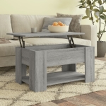 Tavolino da Salotto Grigio Sonoma 79x49x41 cm Legno Multistrato