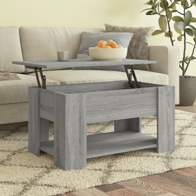 Tavolino da Salotto Grigio Sonoma 79x49x41 cm Legno Multistrato