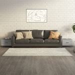 Tavolini Salotto Gambe in Metallo 2pz Grigio Sonoma 50x50x40 cm