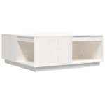 Tavolino da Salotto Bianco100x101x40,5cm Legno Massello di Pino