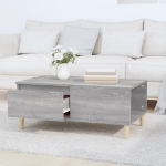 Tavolino Salotto Grigio Sonoma 90x50x36,5 cm Legno Multistrato