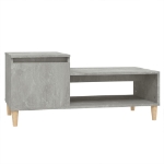 Tavolino Salotto Grigio Cemento 100x50x45 cm Legno Multistrato