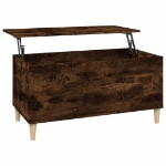 Tavolino da Salotto Rovere Fumo 90x44,5x45 cm Legno Multistrato