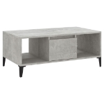 Tavolino Salotto Grigio Cemento 90x50x36,5 cm Legno Multistrato