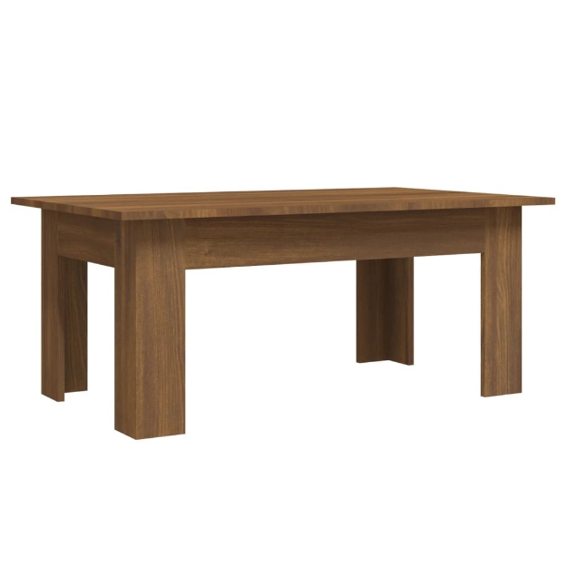 Tavolino Salotto Rovere Marrone 100x60x42 cm Legno Multistrato