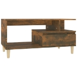 Tavolino da Salotto Rovere Fumo 90x49x45 cm Legno Multistrato