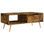 Tavolino Salotto Rovere Fumo 100x49,5x43 cm Legno Multistrato