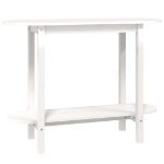 Tavolo Consolle Bianco 110x40x80 cm in Legno Massello di Pino