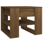 Tavolino Salotto Rovere Marrone 55,5x55x45 cm Legno Multistrato