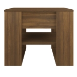 Tavolino Salotto Rovere Marrone 55,5x55x45 cm Legno Multistrato