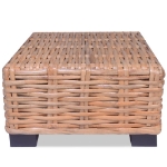 Tavolino da Salotto in Rattan Naturale 45x45x30 cm