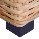 Tavolino da Salotto in Rattan Naturale 45x45x30 cm