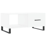 Tavolino da Salotto Bianco 90x50x40 cm in Legno Multistrato