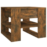 Tavolino da Salotto Rovere Fumo 55,5x55x45 cm Legno Multistrato