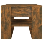 Tavolino da Salotto Rovere Fumo 55,5x55x45 cm Legno Multistrato