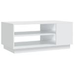 Tavolino da Salotto Bianco 102x55x43 cm in Truciolato