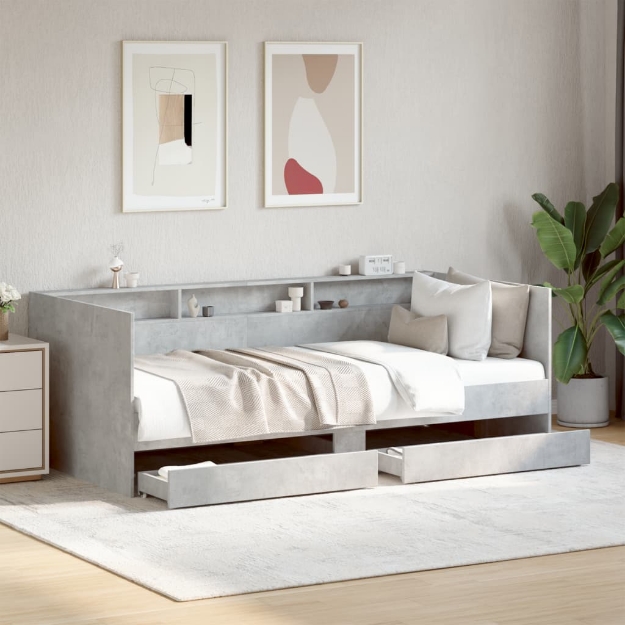 Divano Letto con Cassetti senza Materasso 75x190 cm