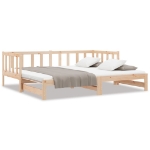 Divano Letto con Letto Estraibile 80x200cm Legno Massello Pino