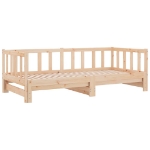 Divano Letto con Letto Estraibile 80x200cm Legno Massello Pino