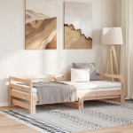 Divano Letto con Letto Estraibile 80x200cm Legno Massello Pino