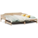 Divano Letto con Letto Estraibile 90x190 cm Legno Massello Pino