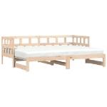 Divano Letto con Letto Estraibile 90x190 cm Legno Massello Pino