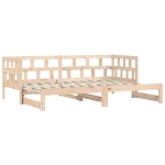 Divano Letto con Letto Estraibile 90x190 cm Legno Massello Pino