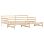 Divano Letto con Letto Estraibile 90x200cm Legno Massello Pino