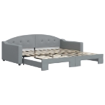 Divano Letto con Letto Estraibile Grigio Chiaro 100x200 Tessuto