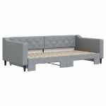 Divano Letto con Letto Estraibile Grigio Chiaro 100x200 Tessuto