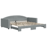 Divano Letto con Letto Estraibile Grigio Chiaro 100x200 Tessuto