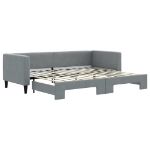 Divano Letto con Letto Estraibile Grigio Chiaro 80x200 Tessuto