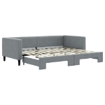 Divano Letto con Letto Estraibile Grigio Chiaro 90x200 Tessuto