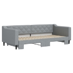 Divano Letto con Letto Estraibile Grigio Chiaro 90x200 Tessuto