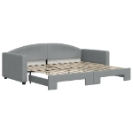 Divano Letto con Letto Estraibile Grigio Chiaro 90x200 Tessuto