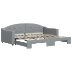 Divano Letto con Letto Estraibile Grigio Chiaro 90x200 Tessuto