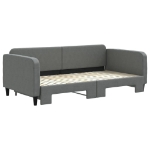 Divano Letto con Letto Estraibile Grigio Scuro 100x200 Tessuto