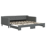 Divano Letto con Letto Estraibile Grigio Scuro 100x200 Tessuto