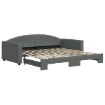 Divano Letto con Letto Estraibile Grigio Scuro 100x200 Tessuto