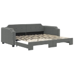 Divano Letto con Letto Estraibile Grigio Scuro 100x200 Tessuto