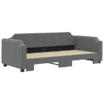 Divano Letto con Letto Estraibile Grigio Scuro 100x200 Tessuto