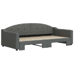 Divano Letto con Letto Estraibile Grigio Scuro 100x200 Tessuto